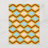 Abstracte kunst van zigels en diamanten briefkaart (Voorkant)