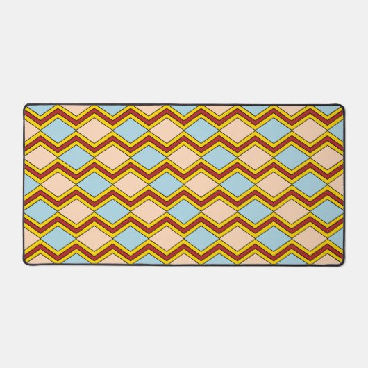 Abstracte kunst van zigels en diamanten bureaumat (Voorkant)