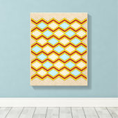 Abstracte kunst van zigels en diamanten canvas afdruk (Insitu (Houten vloer))