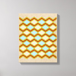 Abstracte kunst van zigels en diamanten canvas afdruk