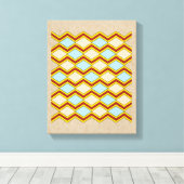 Abstracte kunst van zigels en diamanten canvas afdruk (Insitu (Houten vloer))