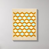 Abstracte kunst van zigels en diamanten canvas afdruk (Voorkant)