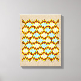 Abstracte kunst van zigels en diamanten canvas afdruk