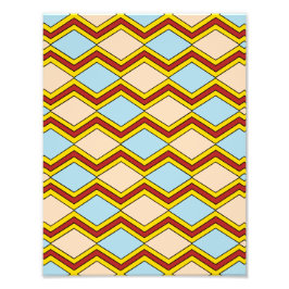 Abstracte kunst van zigels en diamanten foto afdruk