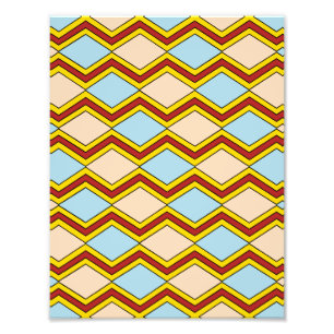 Abstracte kunst van zigels en diamanten foto afdruk