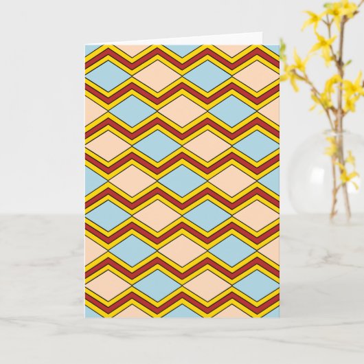 Abstracte kunst van zigels en diamanten kaart (Gele Bloem)