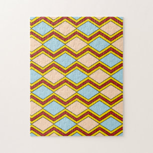 Abstracte kunst van zigels en diamanten legpuzzel