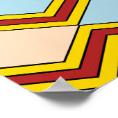 Abstracte kunst van zigels en diamanten poster (Hoek)