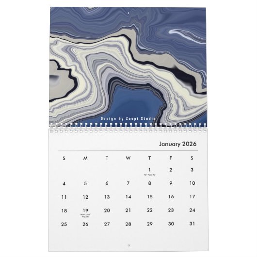 Abstracte kunst van Zoopi Studio Kalender (Jan 2026)