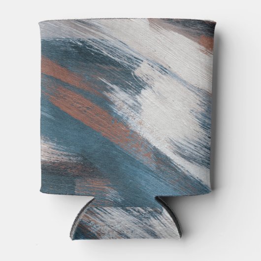 Abstracte kunst: veelzijdige penseelstreken. blikjeskoeler (Voorkant)