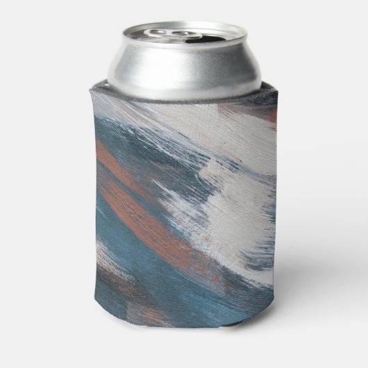 Abstracte kunst: veelzijdige penseelstreken. blikjeskoeler (Blikje Achterkant)