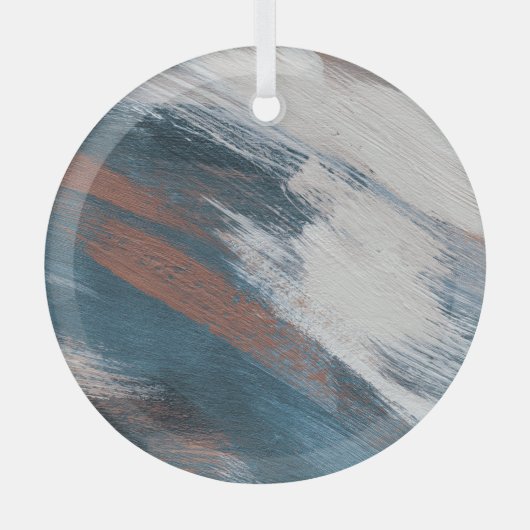 Abstracte kunst: veelzijdige penseelstreken. glas ornament (Voorkant)