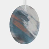 Abstracte kunst: veelzijdige penseelstreken. glas ornament (Voorkant Rechts)