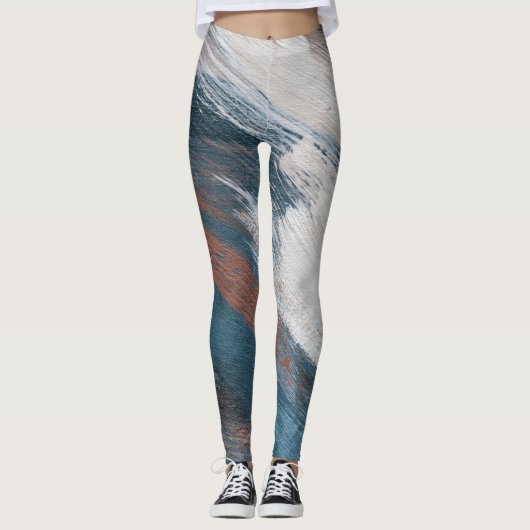 Abstracte kunst: veelzijdige penseelstreken. leggings (Voorkant)