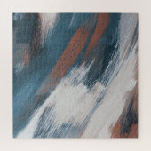 Abstracte kunst: veelzijdige penseelstreken. legpuzzel (Horizontaal)