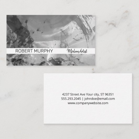 Abstracte kunst | Verf | Waterverf Visitekaartje (Voorkant / Achterkant)