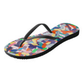 Abstracte Kunst Verfkwasten Positieve Flip Flops (Schuin)