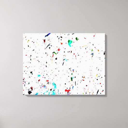 Abstracte kunst verfspatten en -vlekken canvas afdruk (Voorkant)