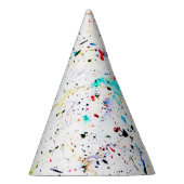 Abstracte kunst verfspatten gespikkeld feesthoedjes (Rechts)