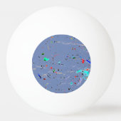 Abstracte Kunst Verfspatten Persoonlijk Pingpongbal (Achterkant)
