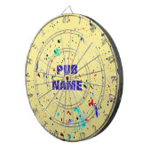 Abstracte Kunst Verfspatten & Vlekken Custom Dartbord (Voorkant Rechts)