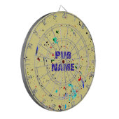 Abstracte Kunst Verfspatten & Vlekken Custom Dartbord (Voorkant Links)