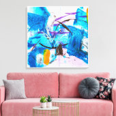 Abstracte kunst verpakt canvas print (Insitu (Woonkamer))
