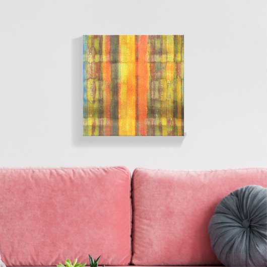 Abstracte kunst verpakt canvas print (Insitu (Woonkamer))