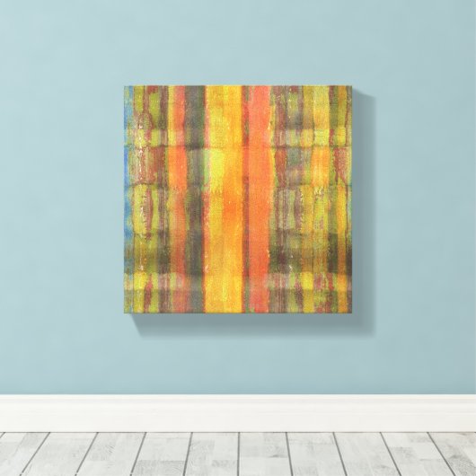 Abstracte kunst verpakt canvas print (Insitu (Houten vloer))