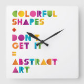 Abstracte kunst vierkante klok (Voorkant)