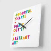 Abstracte kunst vierkante klok (Hoek)