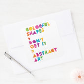 Abstracte kunst vierkante sticker (Envelop)