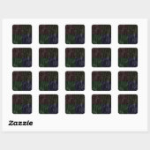 Abstracte kunst vierkante sticker (Vel)