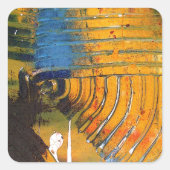 Abstracte kunst vierkante sticker (Voorkant)
