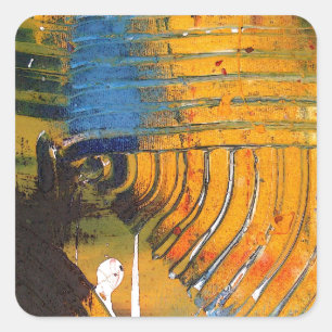 Abstracte kunst vierkante sticker