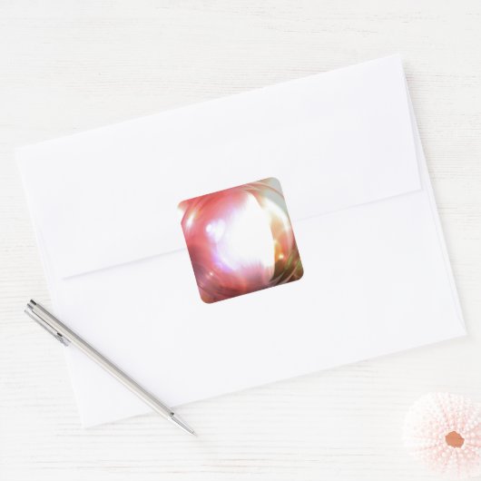 Abstracte kunst vierkante sticker (Envelop)