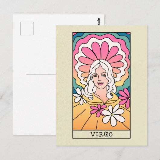 Abstracte kunst  vimzodische  tekening briefkaart (Voorkant / Achterkant)