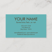 Abstracte Kunst Visitekaartjes Koper Patina Aqua (Achterkant)