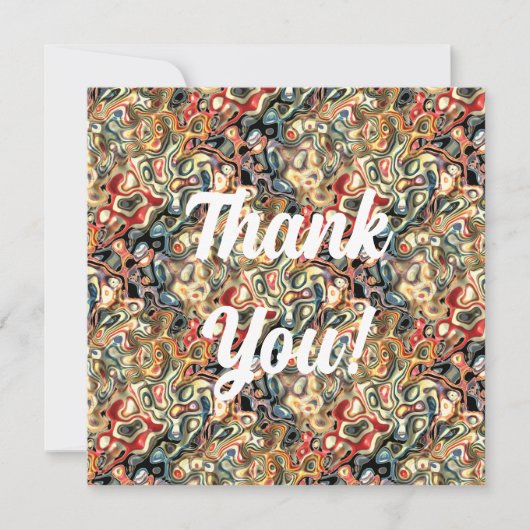 Abstracte Kunst Vlakke Wenskaart Kaart (Voorkant)