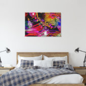 Abstracte kunst "vliegend hoog" canvas afdruk (Insitu (Slaapkamer))