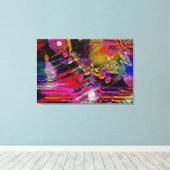 Abstracte kunst "vliegend hoog" canvas afdruk (Insitu (Houten vloer))