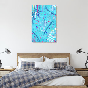Abstracte Kunst: Vonken in de Lucht Canvas Afdruk