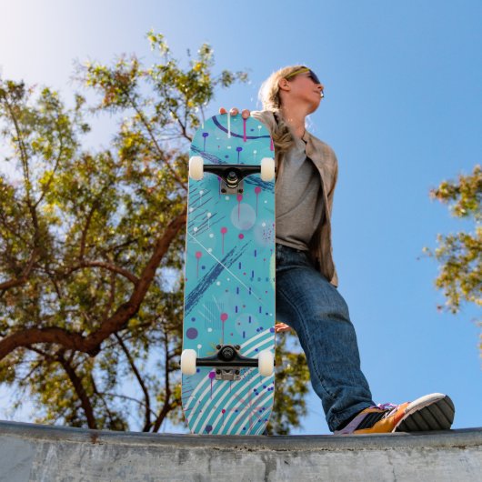 Abstracte Kunst: Vonken in de Lucht Persoonlijk Skateboard (Buiten 1)