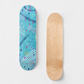 Abstracte Kunst: Vonken in de Lucht Persoonlijk Skateboard (Voorkant)