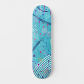 Abstracte Kunst: Vonken in de Lucht Persoonlijk Skateboard (Voorkant)