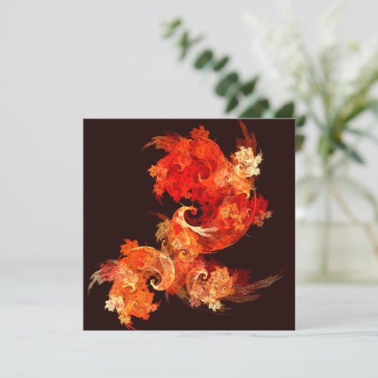 Abstracte kunst voor dansende vuurvogels (Staand voorkant)