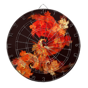 Abstracte kunst voor dansende vuurvogels dartbord