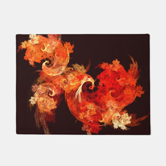 Abstracte kunst voor dansende vuurvogels deurmat (Voorkant)