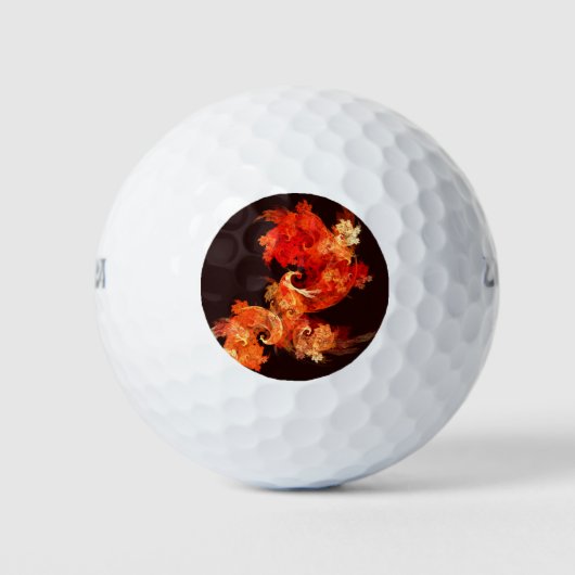Abstracte kunst voor dansende vuurvogels golfballen (Voorkant)