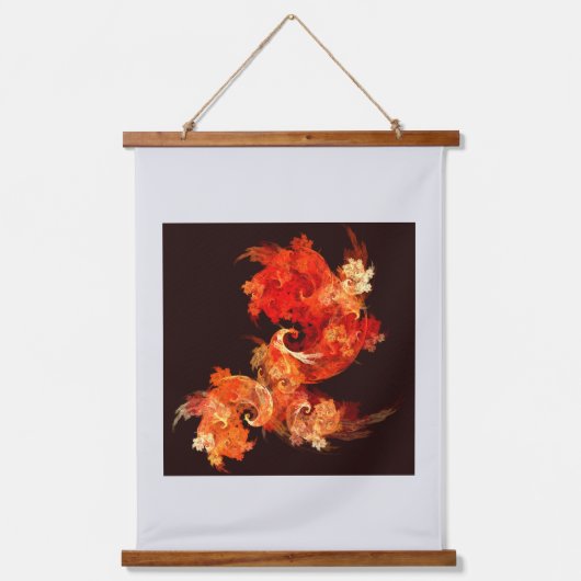 Abstracte kunst voor dansende vuurvogels hangend wandkleed (Voorkant)